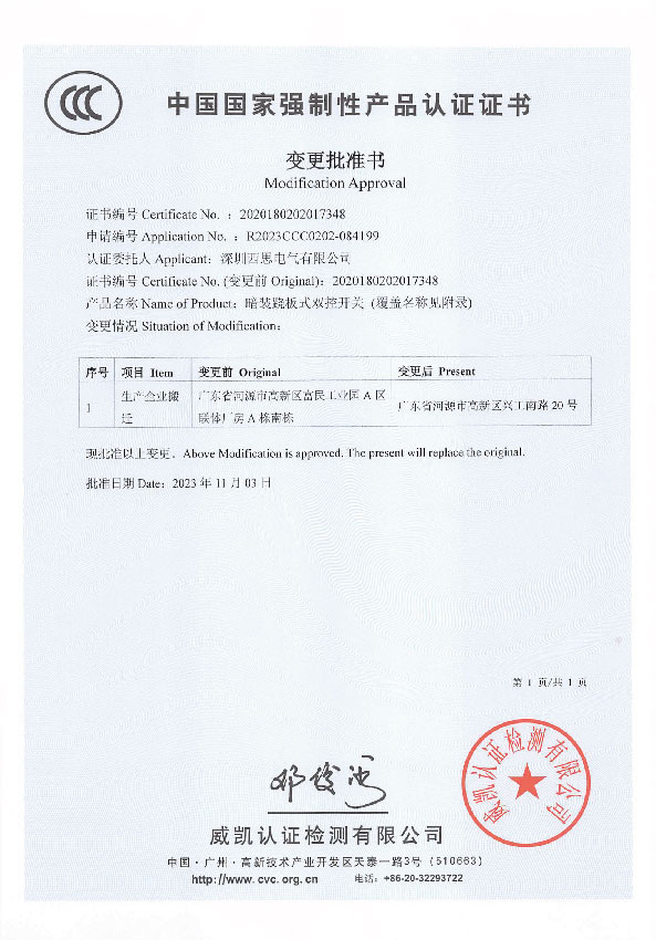 ����ǿ���Բ�Ʒ��֤֤�飨�任��׼�飩